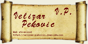 Velizar Peković vizit kartica
